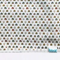 BINK Bedding Ledikantlaken Rainbow 100 x 150 cm - laken voor ledikant - lakentje - babylaken - regenbogen - regenboog - groen - grijs - terra