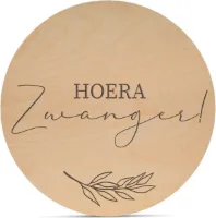 Mijlpaalcirkels | Hout - Lasergravure | Zwanger