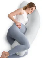 BOTC Zwangerschapskussen - Zijslaapkussen - Body Pillow - Kussen XL - Donkergrijs