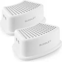 Opstapje Kinderen – Opstapkrukje Volwassenen en Kinderen - Krukje Badkamer - Kinder Opstapje - Keuken Opstapje - Plastic Krukje Badkamer - Kinder trapje - Badkamer krukje Wit - Opstapkrukje