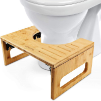 BUDDLEY® Toiletkrukje Bamboe | Toilet Squatty | WC krukje hout | Potty Toilet Krukje Peuter | WC Krukje voor de juiste houding | Opstapkrukje | WC Stoel Toiletsquat | Krukje Opstapje voor Kinderen | W