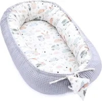 Baby Cocoon Bumper Reiswieg 100% katoen Anti-allergisch - babynestje \ Warm nest baby 90 x 50 cm
