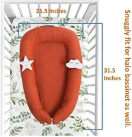 Baby Cocoon Bumper Reiswieg 100% katoen Anti-allergisch - babynestje \ Warm nest baby
