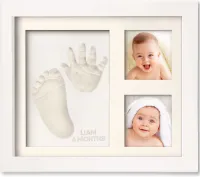 Baby Fotolijstje met Klei Afdruk Gipsafdruk baby - - Kraamcadeau jongens Kraamcadeau meisjes – Pasgeboren Baby – Geboortecadeau afdrukkenset