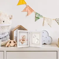 Baby Fotolijstje met Klei Afdruk Gipsafdruk baby - - Kraamcadeau jongens Kraamcadeau meisjes – Pasgeboren Baby – Geboortecadeau afdrukkenset
