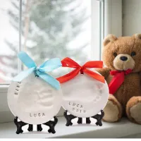 Baby Fotolijstje met Klei Afdruk Gipsafdruk baby - - Kraamcadeau jongens Kraamcadeau meisjes – Pasgeboren Baby – Geboortecadeau afdrukkenset