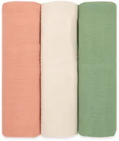 Baby Hydrofiele doeken Set 3 stuks, 70x70 cm, heerlijk zacht, sets van 2, 3 en 4 stuks, 100% biologisch katoen, duurzaam & extra absorberend, unisex design voor jongens en meisjes