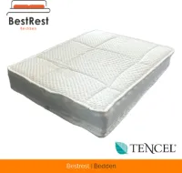 Baby Matras Tencel - Kindermatras - Koudschuim Hybrid - Antiallergisch - 120x60cm - 11cm dik