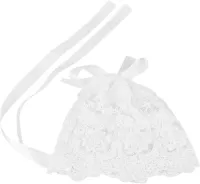 Baby Pasgeboren Jongen Meisje Kant Kostuum Outfits Foto Prop Hoeden - Wit .