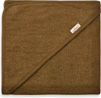 Baby badcape / omslagdoek brown clay - 100% katoen - Funnies