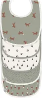 Baby peuter slabbetjes set (5 stuks) klittenbandsluiting katoen waterdicht / Value Pack Bib