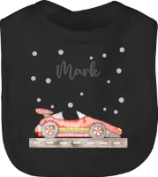 Baby slabbetje - Auto - Raceauto Racer Racevoertuig Race Sportwagen Sportwagen Raceauto Raceauto - One Size - Zwart - auto