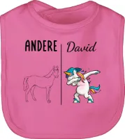 Baby slabbetje - Eenhoorns - Andere Jij Eenhoorn - Grappig cadeau - Unisize - Roze - eenhoorn eenhoorns eenhoorns gepersonaliseerd gepersonaliseerde naam gepersonaliseerd, eenhoorn meisje en