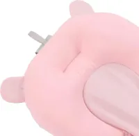 Babybadje Opvouwbaar Inzetstuk - Veilig Zitkussen Pasgeborenen - Roze Beer .