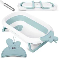 Babybadje met thermometer - blauw wit - 51x21,5 cm