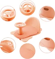 Babybadzitje, antislip babybadzitje Babydouchestel Babybadstoel met anti-slip mat rugleuning