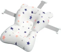 Babybadzitje ondersteuning met antislip badkussen voor pasgeborenen - Opvouwbaar en drijvend - Geschikt van 0-12 maanden - Inclusief zacht babykussen - Wit