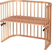 Babybay Maxi Extra Groot Zijbed Massief Beukenhout - Hoogte Verstelbaar - Milieuvriendelijk - Meegroeiend - Natuur Gelakt - 94 X 54 X 79 cm - Co Sleeper
