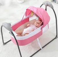 Babybed - Babywieg - Schommelbed baby - Co sleeper - Tot 18kg - 3 Snelheden - Roze