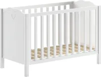Babybed Fenna Wit - MDF Grenenhout - 60x120cm - Hoogte 88.2 cm