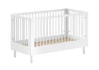 Babybed Forrest 70 x 140cm - verstelbaar - wit beukenhout - Vipack - Babykamer - Wit - Hout - Babykamer - Eenpersoons - Normaal bed