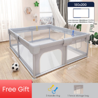 Babybox - Speelbox Rechthoekig - 150 x 200 Cm - Grijs
