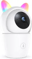 Babyfoon met 2K Ultra HD-camera, Cry-Comfort-functie en temperatuurbewaking - slaapanalyse en herkenbare bewegingen - 2-weg spraakfunctie