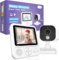 Babyfoon met Camera 28 inch Videobabyfoon 720p met 2-Weg Intercomsysteem en Nachtzicht
