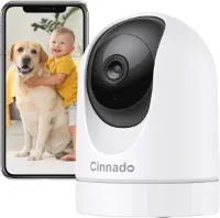 Babyfoon met Camera 2K - 360 Graden Indoor Bewakingscamera met Nachtzicht, Bewegingsdetectie en 2-Weg Audio