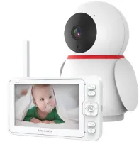 Babyfoon - met Camera - Baby Monitor - Binnencamera - CMOS - 2MP - PTZ-camera - 1080P - 4800mAh - Nachtzicht - Wit