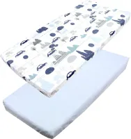 Babyhoeslaken voor babybedje, 2 stuks auto
