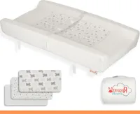 Babymatras voor commodes met extra beschermingsvoorzieningen en antislip onderkant - zacht en waterdicht - 80 x 42 cm - Oeko-Tex
