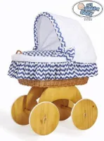 Babynest met versteviging - Opknoping Hartjes blauw