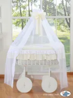 Babynestje met versteviging- Basic donkerblauwe stroken