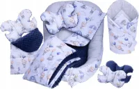 Babynestje set pasgeborenen - knuffelnest baby nestje bed set 7-delig - baby cocon- wandeling in wolke- ÖKO-TEX normenn