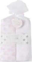 Babytown 2-Pack Hydrofiele Doek 76 x 76cm Olifant & Hartjes Wit/roze- 19C206