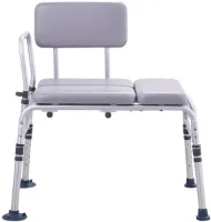 Badbank – Transferbank – Douchebank – Badzitje – Badstoel – Verstelbare Zithoogte – Lichtgewicht Aluminium Met Gewatteerde Zitting