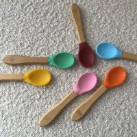 Bamboe Street bamboo organische lepels - Kinderbestek - Baby Cadeau - Kinderservies set - Baby servies - Baby bestek - Melamine & BPA-vrij - Kraamcadeau - Babyshower cadeau - Baby - Geboorte Cadeau - 