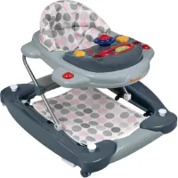 Baninni Loopstoel Met Schommelfunctie - Pink/gray
