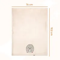 Be Mammy Babydeken - Dekbed - Kinderdeken - Wiegdeken - Dekentje Baby - 76 x 102 cm - Beige - Konijn - BE-BE20-168-BBL
