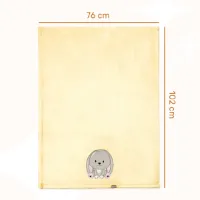 Be Mammy Babydeken - Dekbed - Kinderdeken - Wiegdeken - Dekentje Baby - 76 x 102 cm - Geel - konijn - BE-BE20-168-BBL