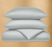 Beddengoedset 200x200 cm - Biologisch katoen - Luxe mako-satijn - Set van 2 kussenslopen