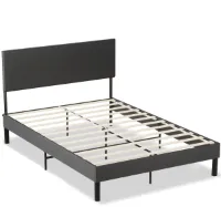 Bedframe – Ledikant – Slaapbank – Bedbodem – Lattenbodem – Robuust En Stijlvol – Draagkracht 350 Kg – Zwart Imitatieleer – 120x200/140x200 cm