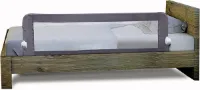Bedhekje voor peuters, extra groot, 150 cm, opvouwbaar en draagbaar, geschikt voor inbouw-, platte en lattenbedframes, grijs