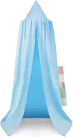 Bedhemel van 100% katoen, 50cm, lengte 240cm, klamboe, kinderkamer, huisbed, kinderbed en babybed - blauw