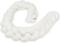 Bedomranding - bumper kussen - bedslang vlechtkussen - 3,5 meter - creme
