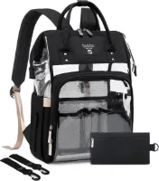 Beste Baby Luiertas Rugzak - Stijlvolle Doorzichtige Luiertas - Rugzak met Haak - Waterdicht - Multifunctionele Rugzak - Grote Capaciteit - Reis Rugzak