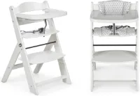 Betaalbare Goederen® Kinderstoel - Wit Met Wit - Hout - Triptrapstoel - Triptrap Stoel - Triptrap Kinderstoel