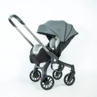 Betaalbare Goederen® kinderwagen - grijs - kinderwagen 3 in 1 - kinderwagens - wandelwagen - Multifunctionele Kinderwagen - Opvouwbaar - Autostoeltje