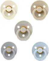 Bibs fopspenen 18+ maand set 5 stuks Ivory,Vanilla,Sand,Cloud en Baby Blue maat 3
